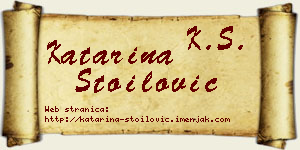 Katarina Stoilović vizit kartica